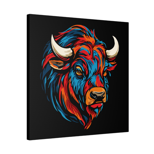 Bison Icon Canvas