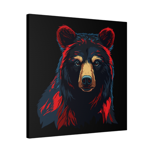 Black Bear Icon Canvas