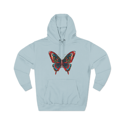 Hand-drawn Alaska Native inspired butterfly hoodie — original Indigenous wildlife design