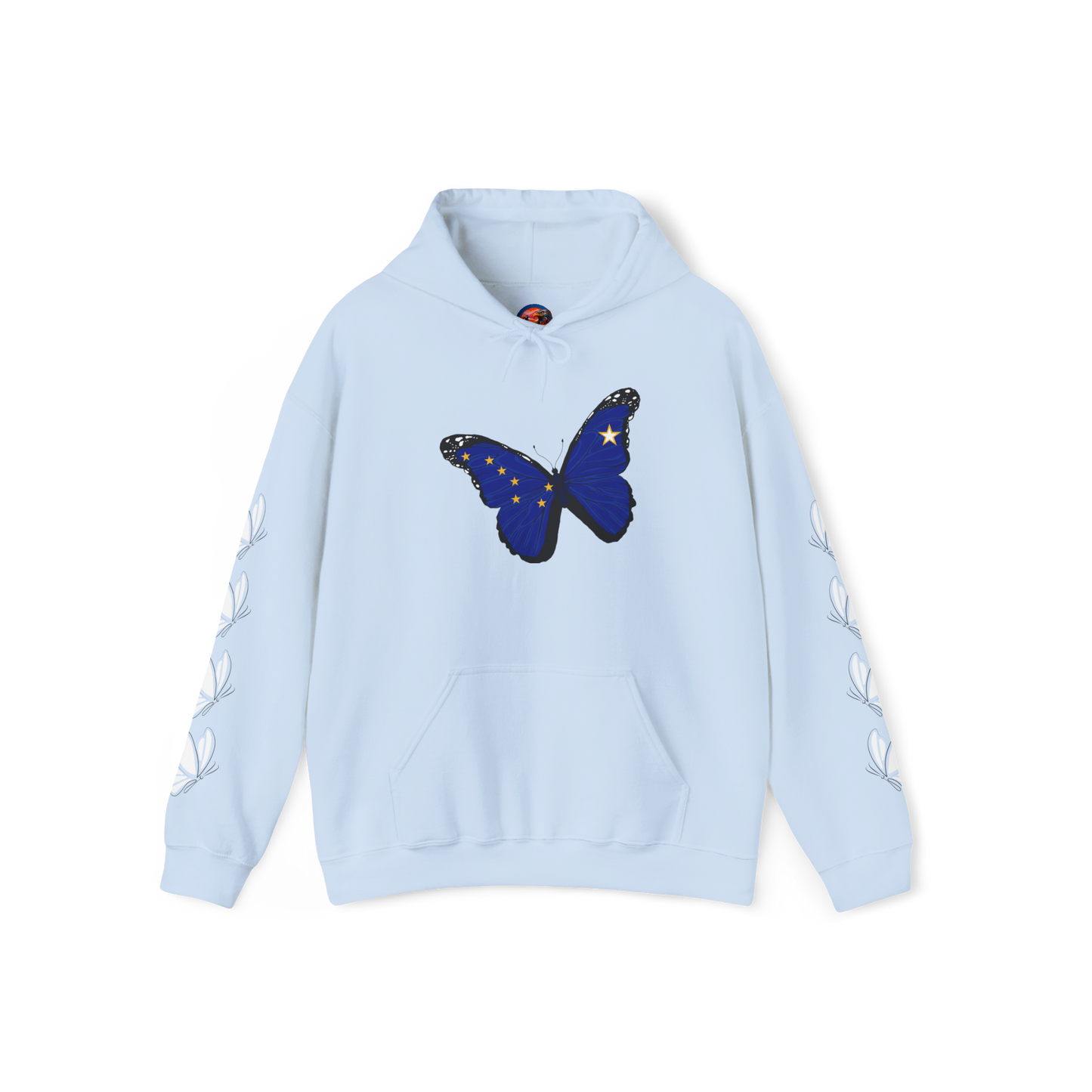 Hand-drawn 'Grace' word art hoodie inspired by Alaska Native design traditions