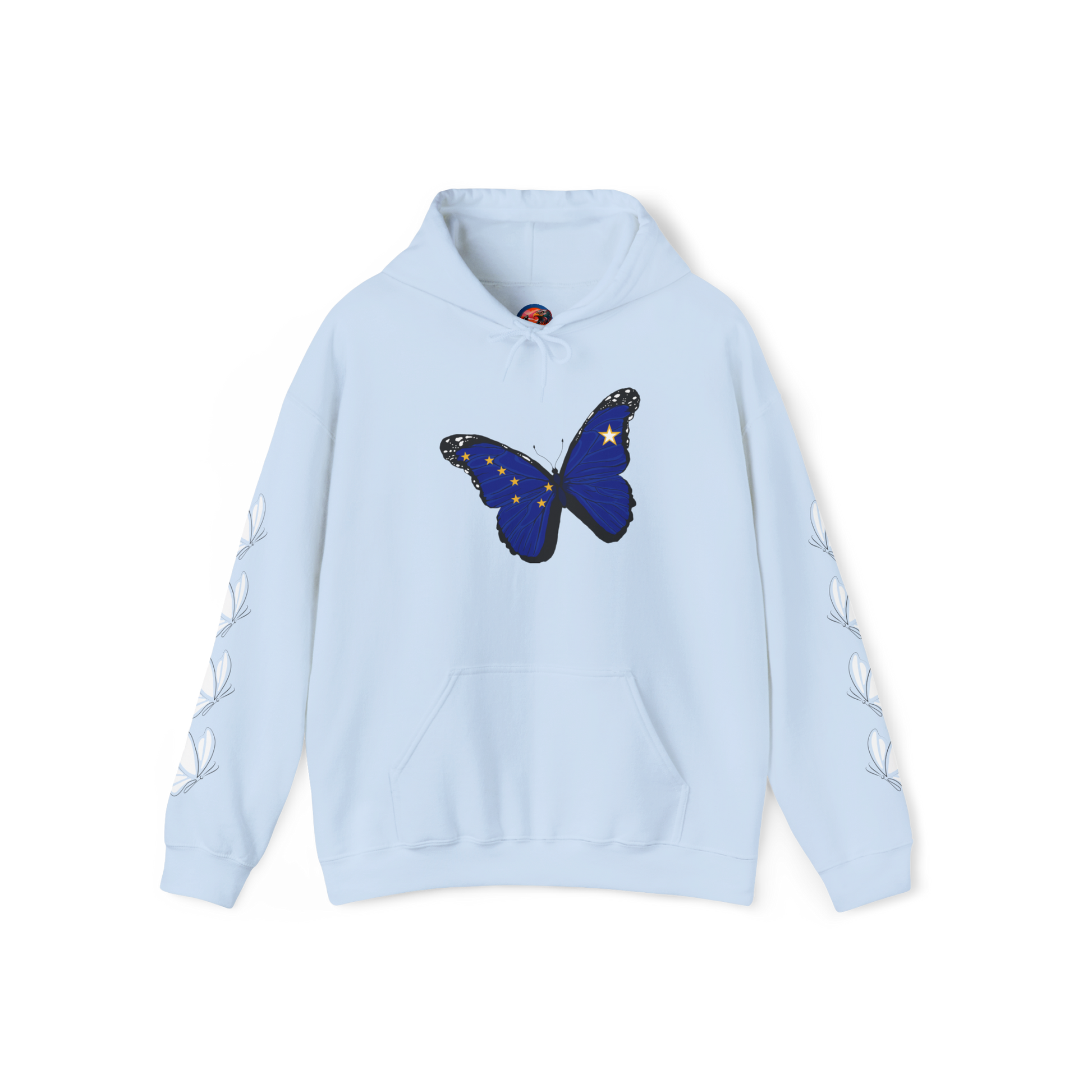 Hand-drawn 'Grace' word art hoodie inspired by Alaska Native design traditions