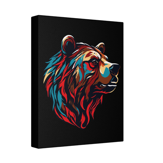 Grizzly Bear Icon Canvas
