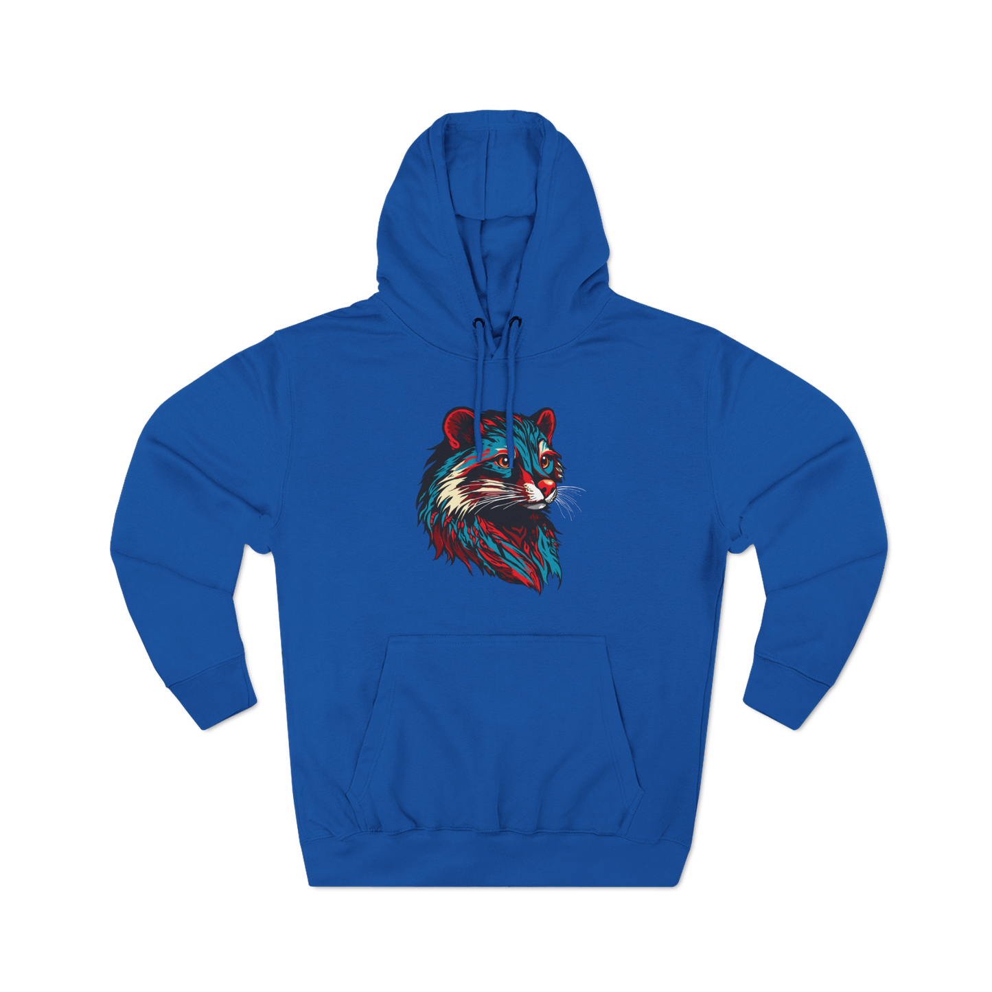 Hand-drawn Alaska Native inspired mink hoodie — original Indigenous wildlife design
