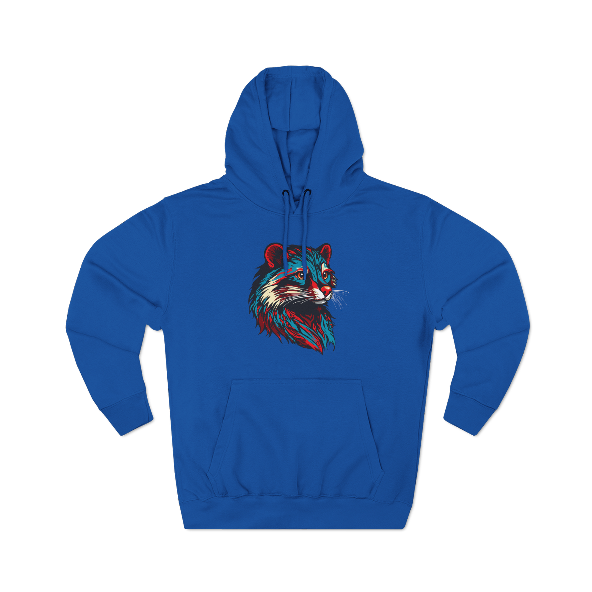 Hand-drawn Alaska Native inspired mink hoodie — original Indigenous wildlife design