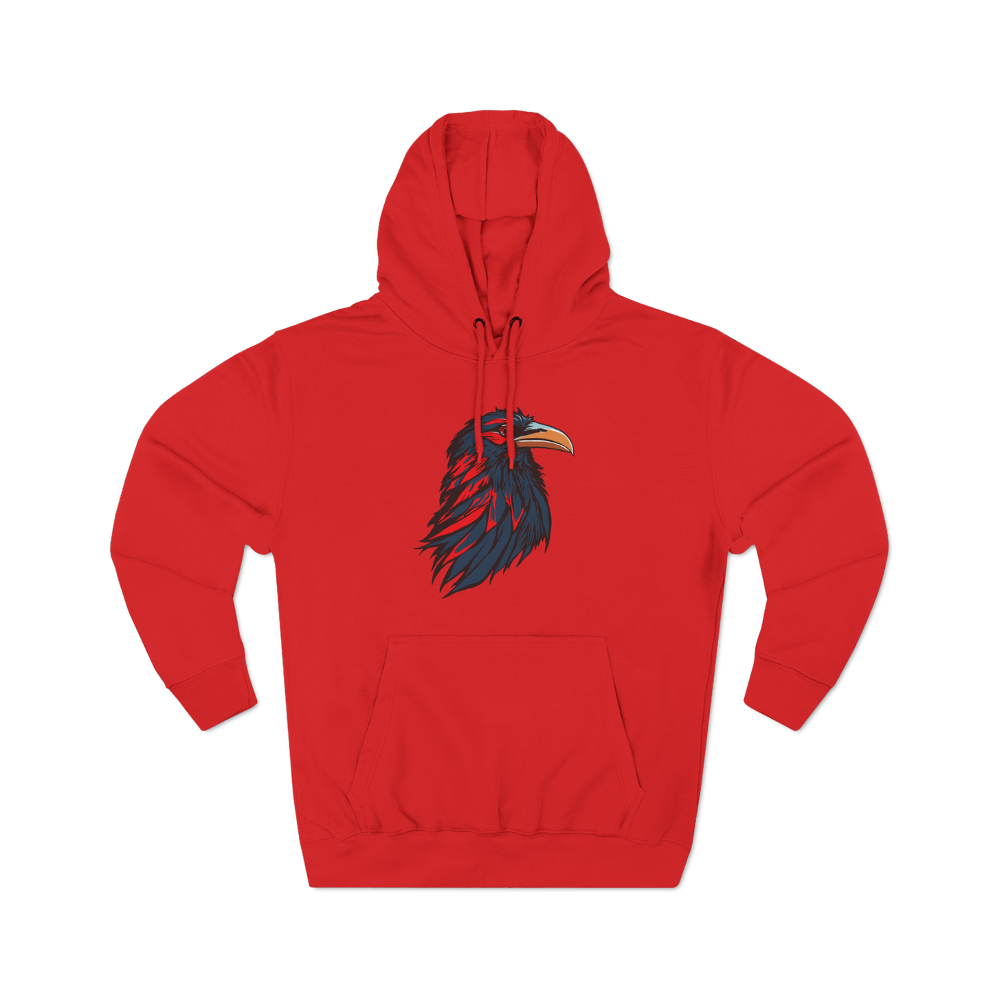 Hand-drawn Alaska Native inspired raven hoodie — original Indigenous wildlife design