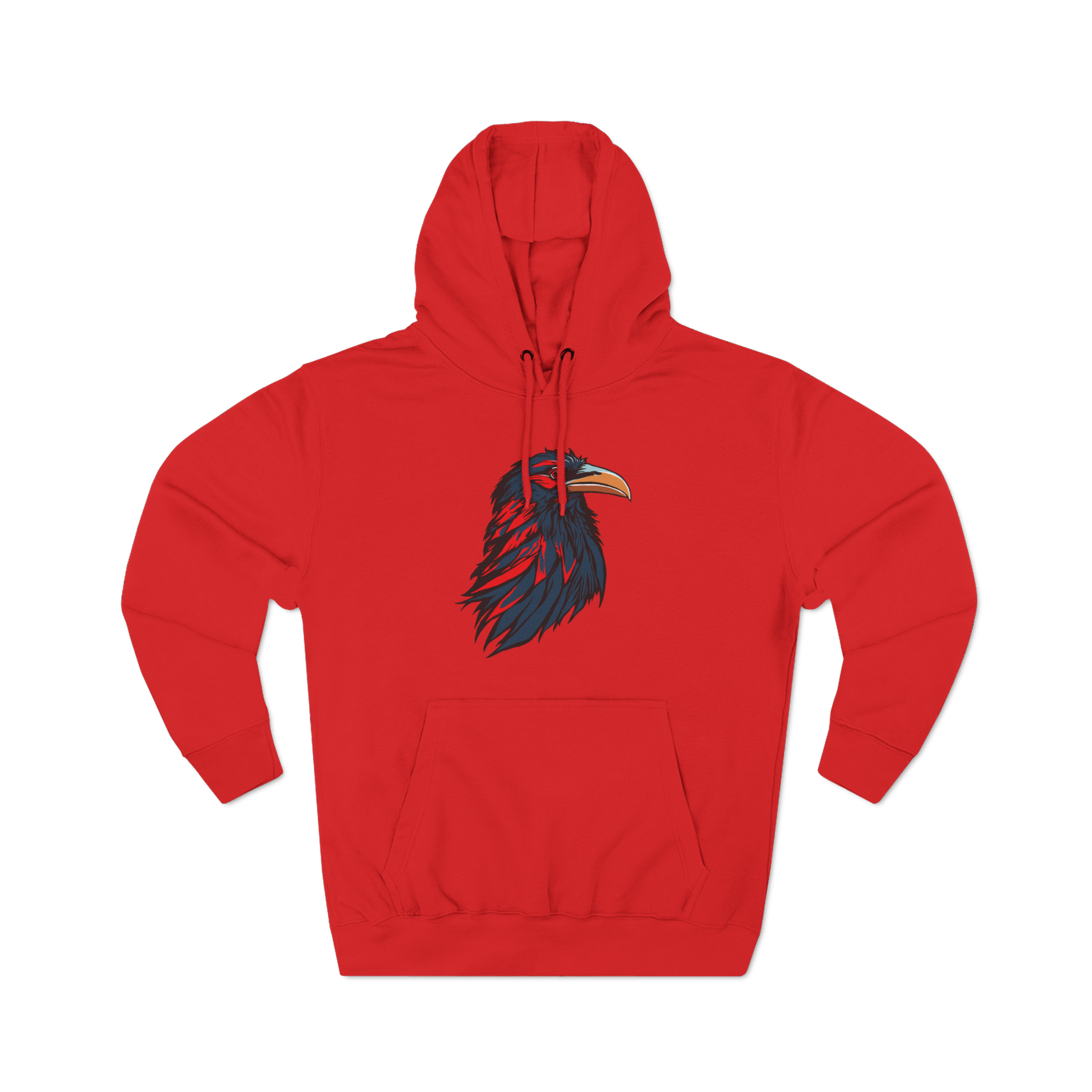 Hand-drawn Alaska Native inspired raven hoodie — original Indigenous wildlife design