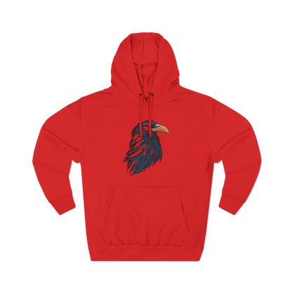 Hand-drawn Alaska Native inspired raven hoodie — original Indigenous wildlife design