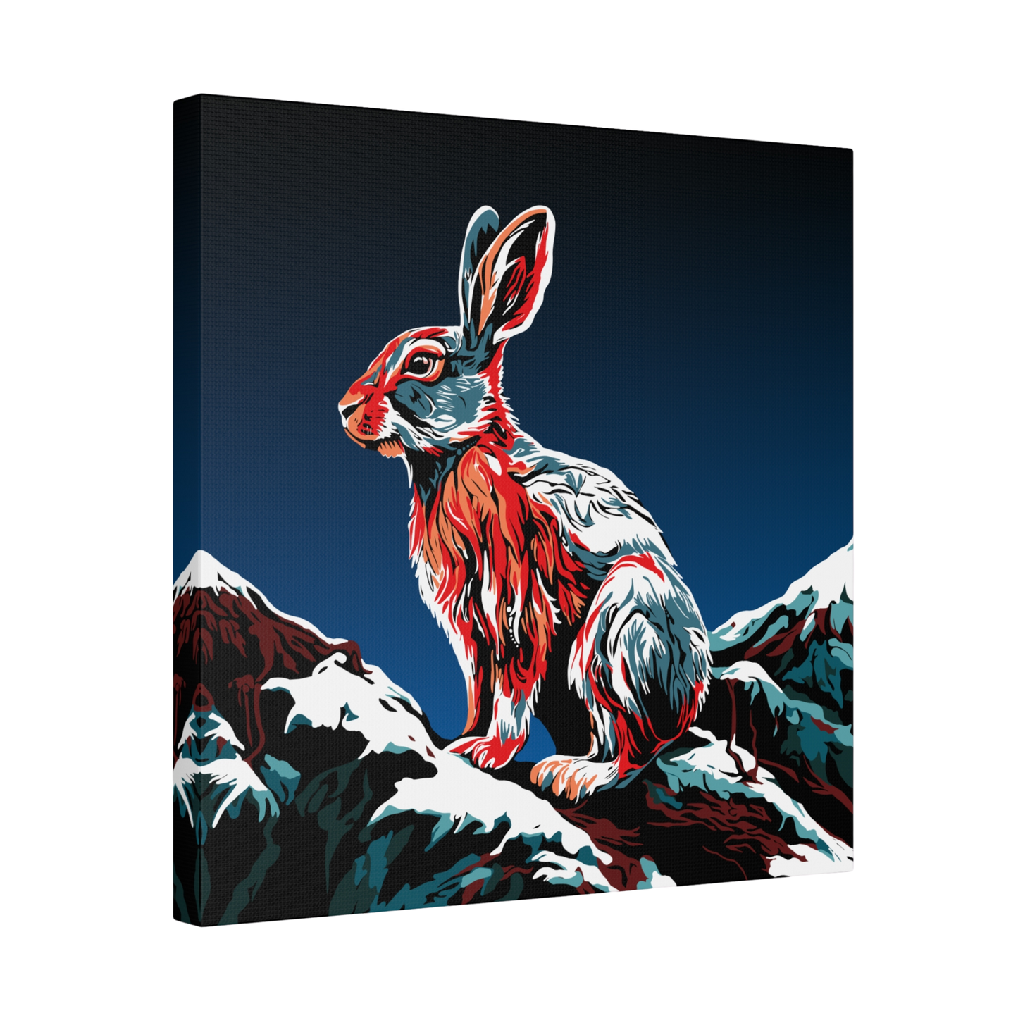 Snowshoe Hare Icon Canvas