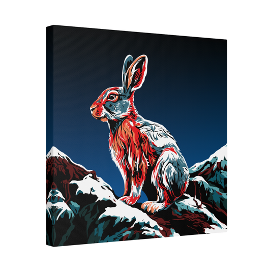 Snowshoe Hare Icon Canvas