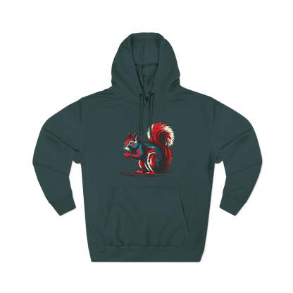 Hand-drawn Alaska Native inspired squirrel hoodie — original Indigenous wildlife design