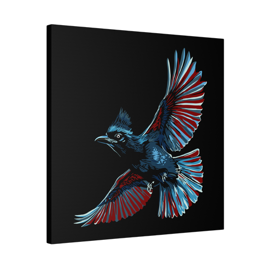 Steller's Jay Icon Canvas