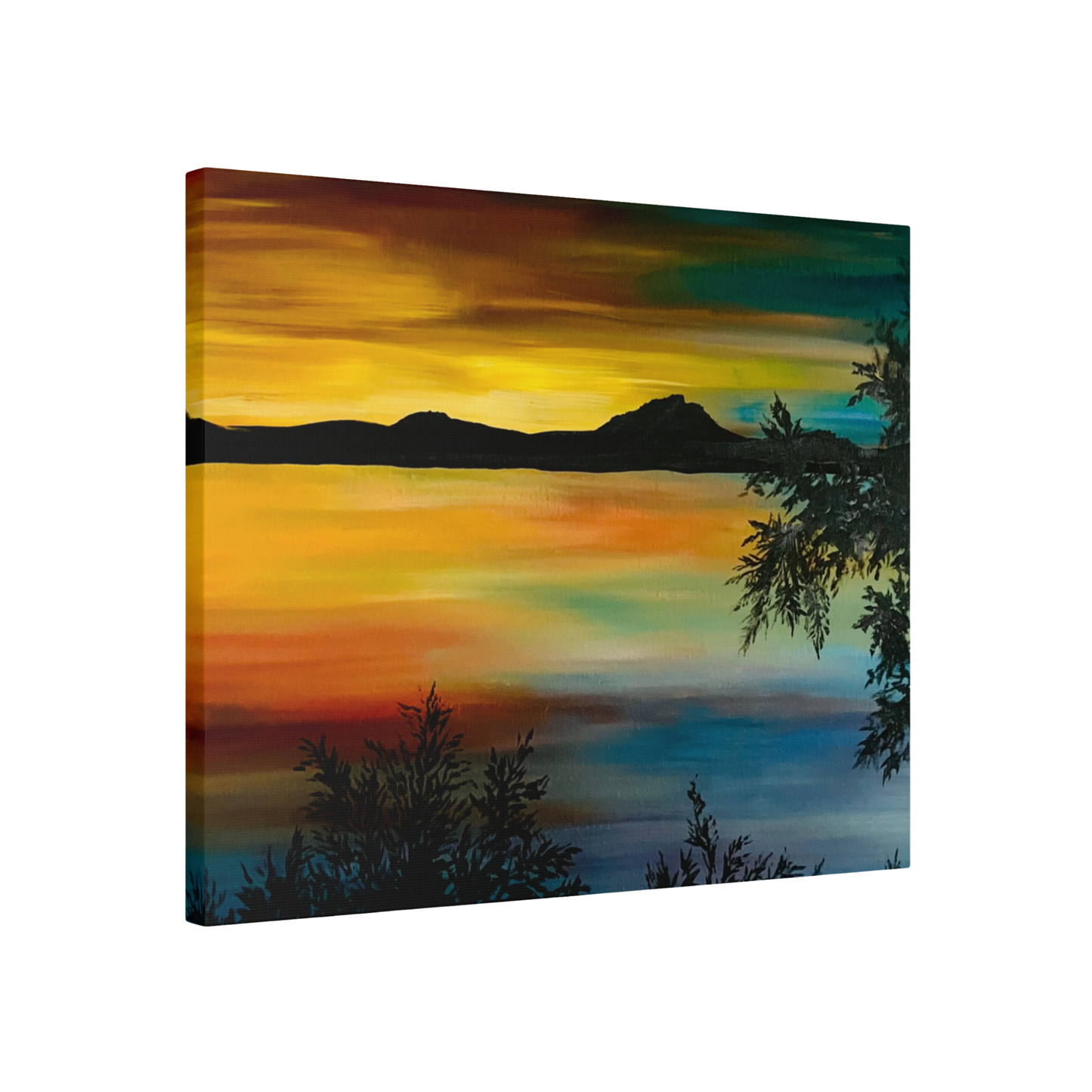 Sunset Lake Canvas