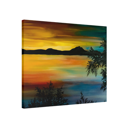 Sunset Lake Canvas