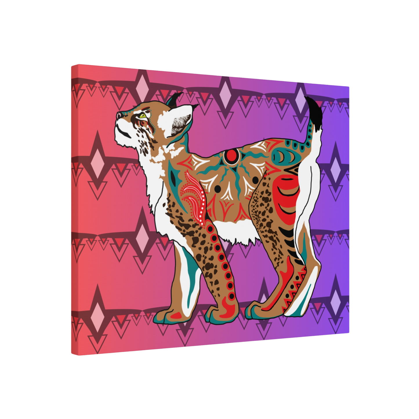 Tan Lynx Kitten Canvas