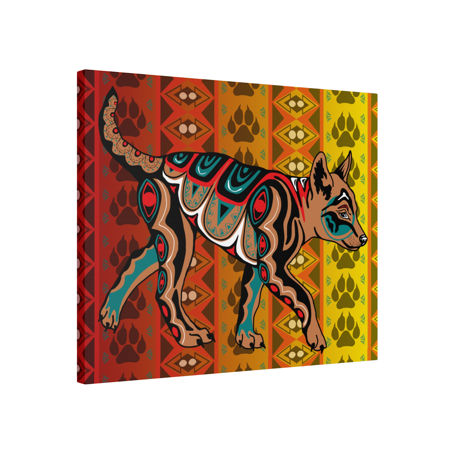Tan Wolf Pup Canvas