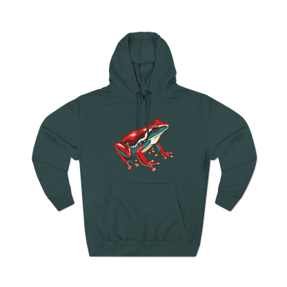 Hand-drawn Alaska Native inspired wood frog hoodie — original Indigenous wildlife design